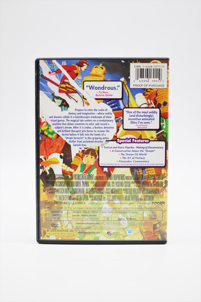 Paprika Satoshi Kon DVD English/French/Spanish/Japanese