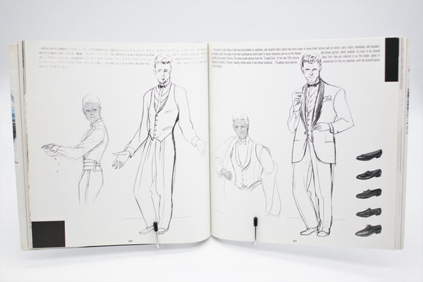 Mode Drawing Costume Men Isao Yajima book English/Japanese