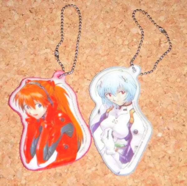 Neon Genesis Evangelion Rei/Asuka mobile phone cleaner set Yoshiyuki Sadamoto Japan import