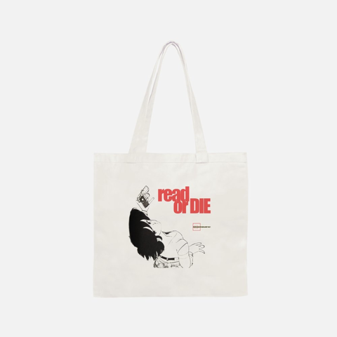 Kenichi Sonoda Read or Die tote bag white cotton