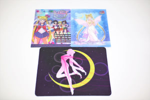 Sailor Moon mouse pad and 2 clear file set Japan import