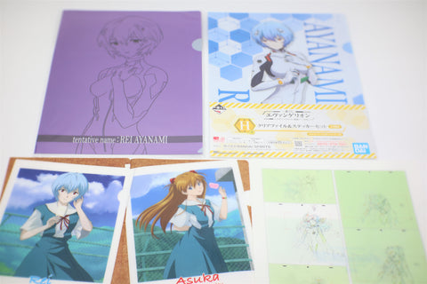 Neon Genesis Evangelion clear file folder set of 5 Rei/Asuka Japan import
